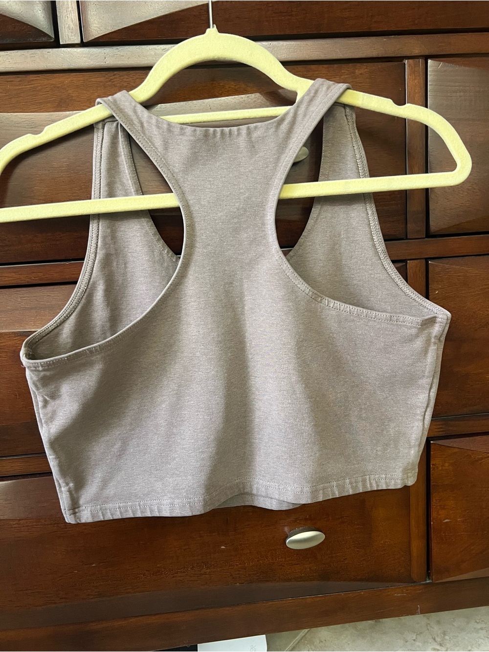 ‼️EUC: Pact Organic Taupe Racerback Bra Top - L - Picture 6 of 8